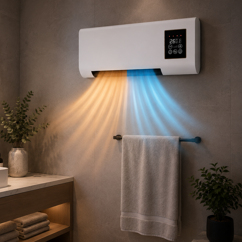 Ventilador y calefactor de pared 1800W