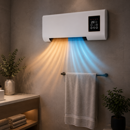 Ventilador y calefactor de pared 1800W
